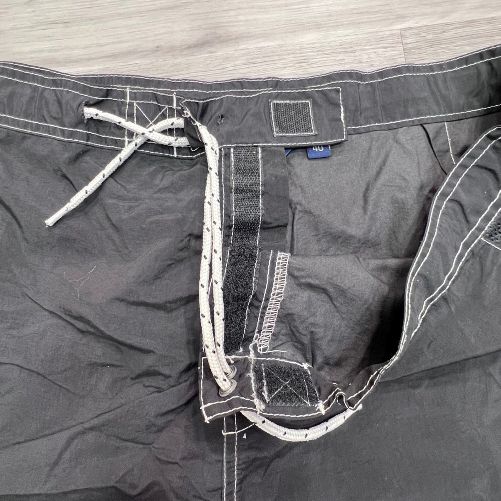Polo Sport Ralph Lauren Mens Black Nylon Board Shorts Mesh Side Logo Size 40 - Picture 8 of 13